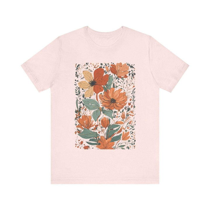 Flower Autumn Blooms T Shirt | Soft Pink