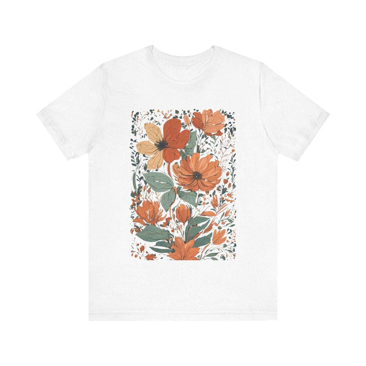 Flower Autumn Blooms T Shirt | White