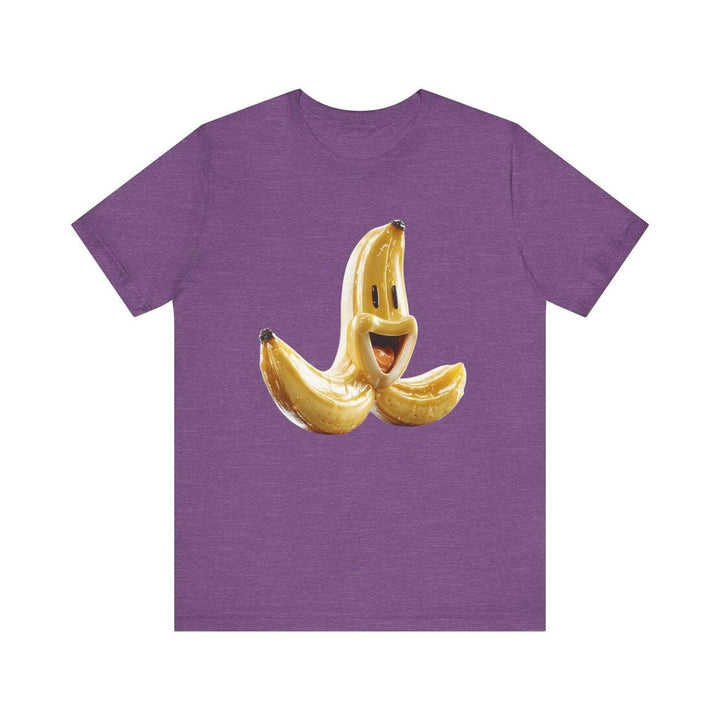 Mario Banana Peel Power T Shirt | Heather Team Purple