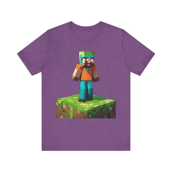 Minecraft Block Builder T Shirt | Heather Team Purple