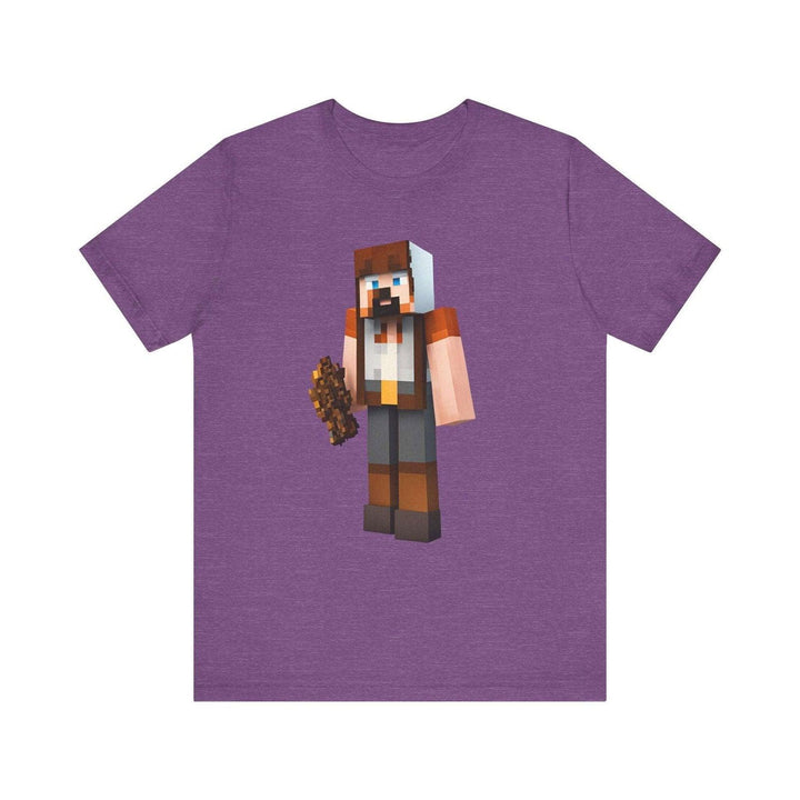 Minecraft Blocksmith Champion T Shirt | Heather Team Purple