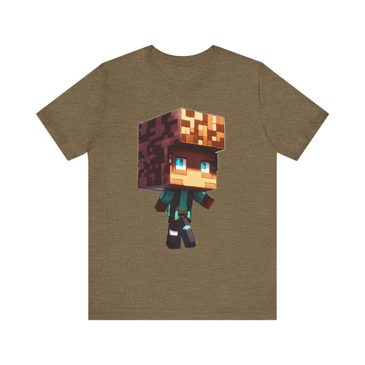 Minecraft Blocky Adventures T Shirt | Heather Olive