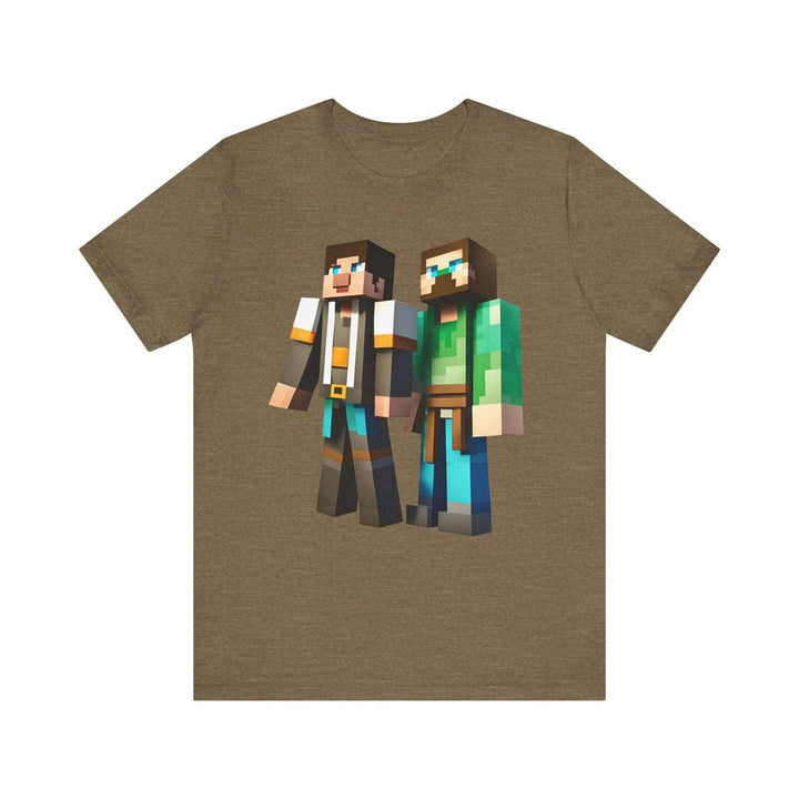 Minecraft Blocky Buddies T Shirt | Heather Olive