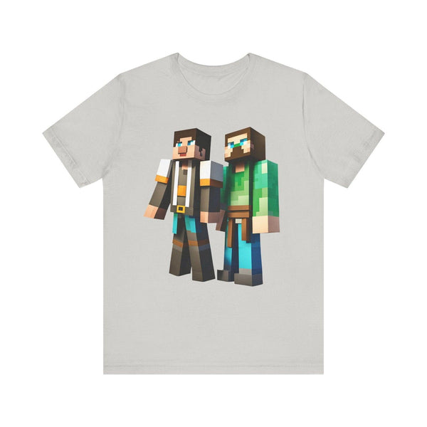 Minecraft Blocky Buddies T Shirt | Silver