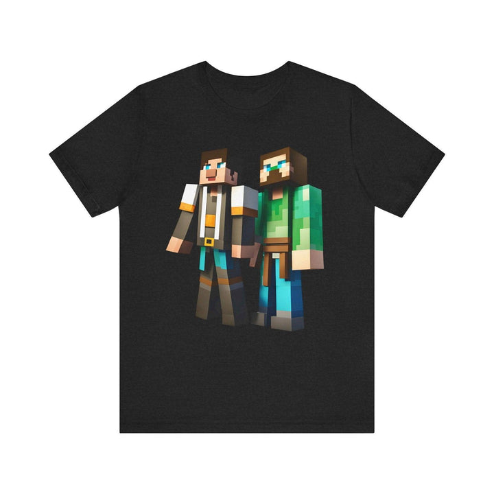 Minecraft Blocky Buddies T Shirt | Solid Black Blend