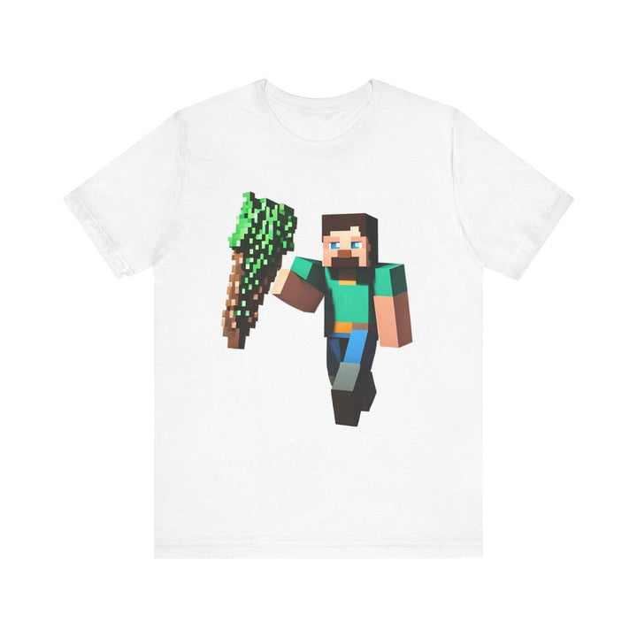 Minecraft Blocky Tree Carrier T Shirt | White