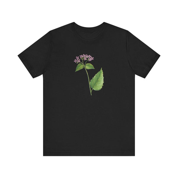 Flower Botanical Beauty T Shirt | Black