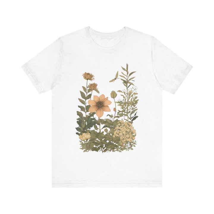 Flower Botanical Serenity T Shirt | White