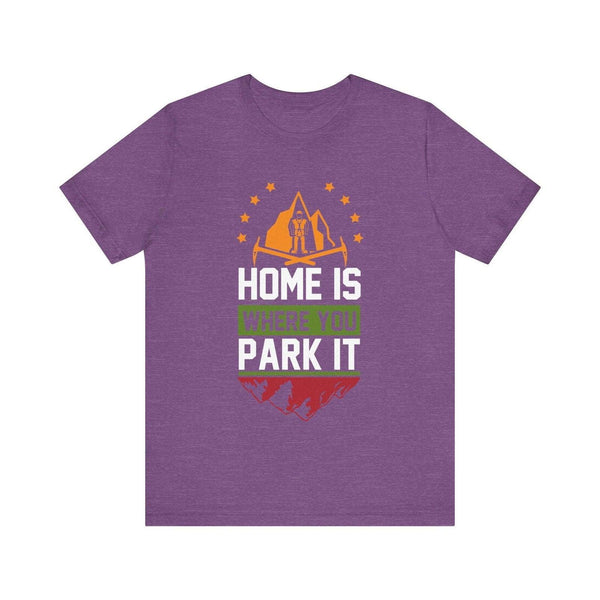 Summer Camp Is My Happy Place T Shirt | Heather Team Purple Twill Tees