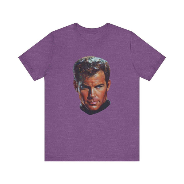 Star Trek Captain's Portrait T Shirt | Heather Team Purple Twill Tees