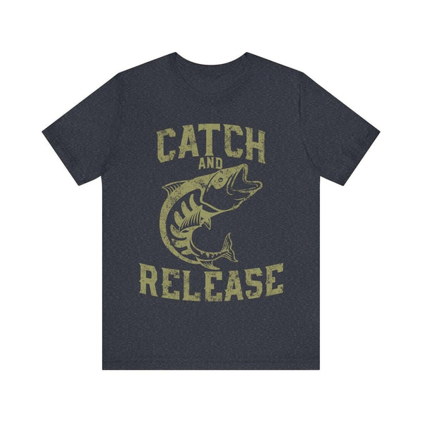 Fishing Catch & Release T Shirt | Heather Navy