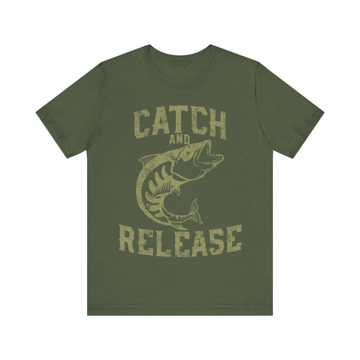 Fishing Catch & Release T Shirt | Military Green