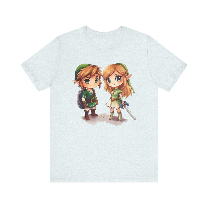 Zelda Chibi Legends T Shirt | Heather Ice Blue