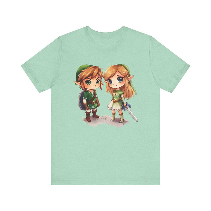 Zelda Chibi Legends T Shirt | Heather Mint