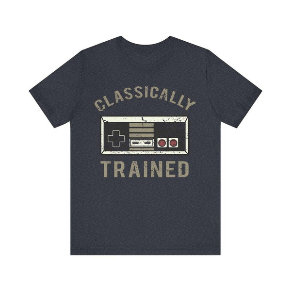 Retro Gaming Classically Trained T Shirt | Heather Navy