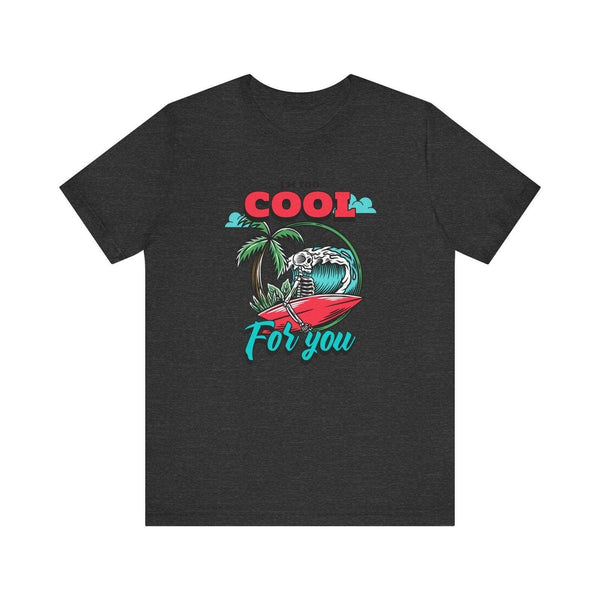 Beach Cool Wave Rider T Shirt | Dark Grey Heather