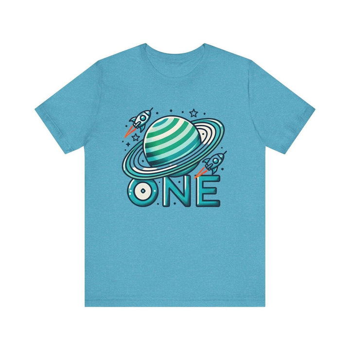 Nasa Cosmic One T Shirt | Heather Aqua