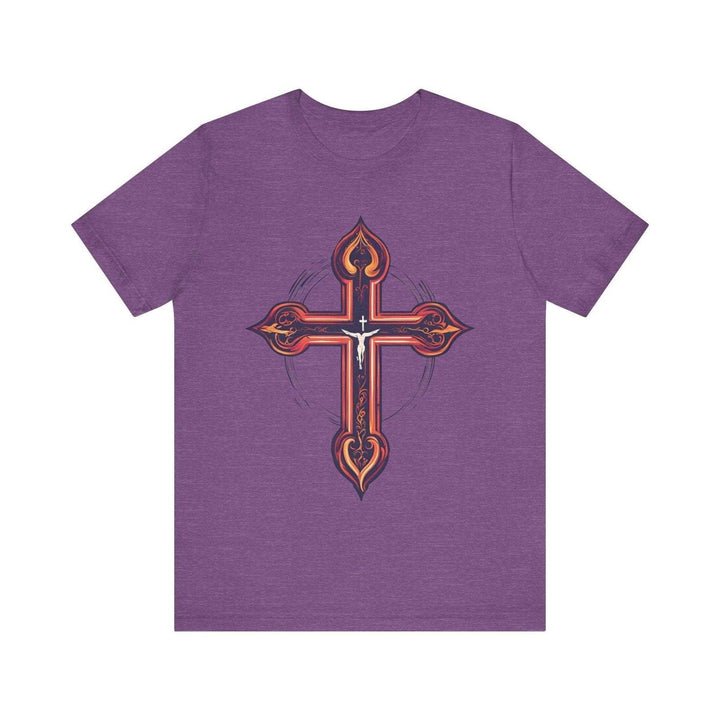 Christian Crimson Faith T Shirt | Heather Team Purple