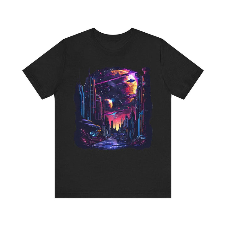 Nasa Cyberpunk Galaxy T Shirt | Black