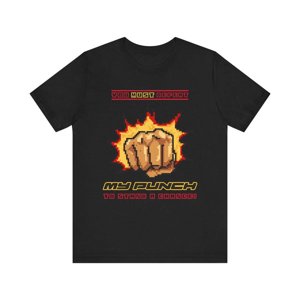 Retro Gaming Defeat My Punch T Shirt | Black