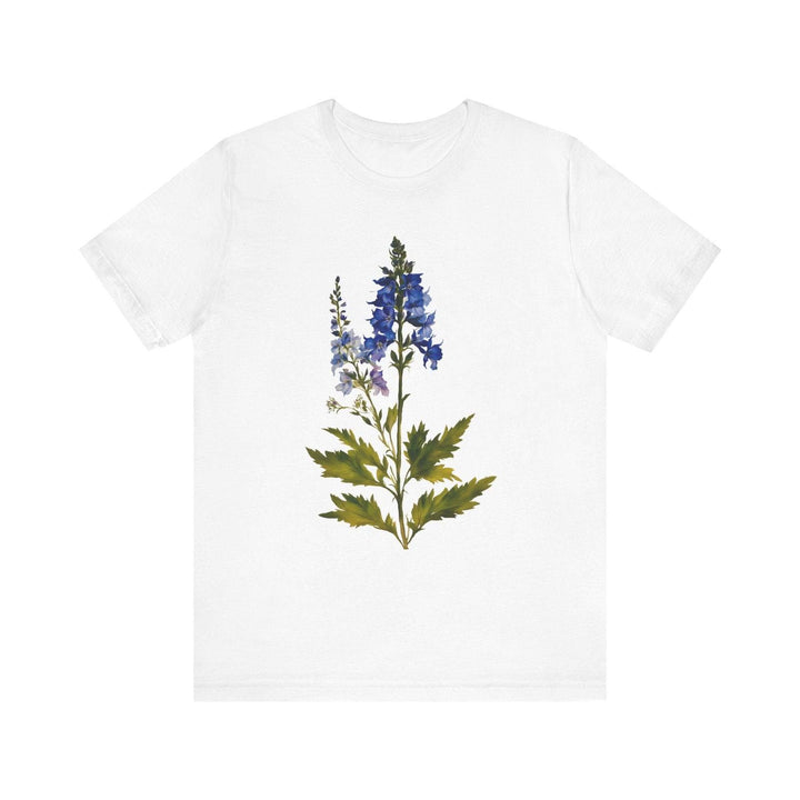 Flower Delphinium Dream T Shirt | White