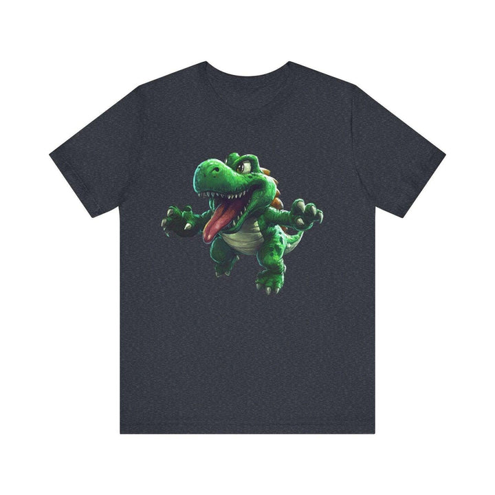 Mario Dino Frenzy T Shirt | Heather Navy