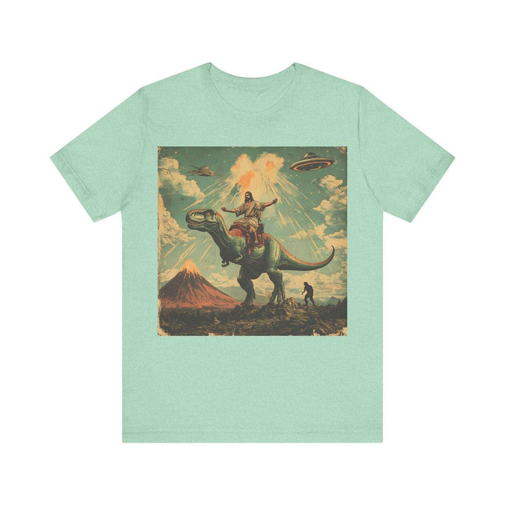 Alien Divine Dino Adventure T Shirt | Heather Mint