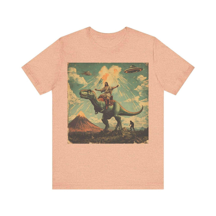 Alien Divine Dino Adventure T Shirt | Heather Peach