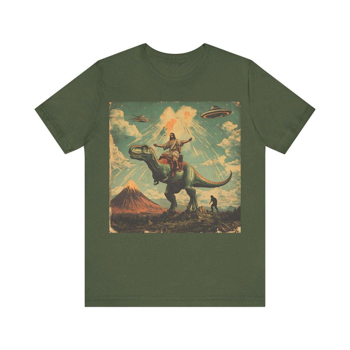 Alien Divine Dino Adventure T Shirt | Military Green