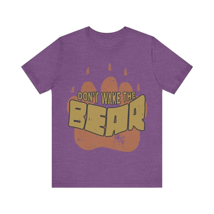 Summer Camp Don’t Wake the Bear T Shirt | Heather Team Purple Twill Tees