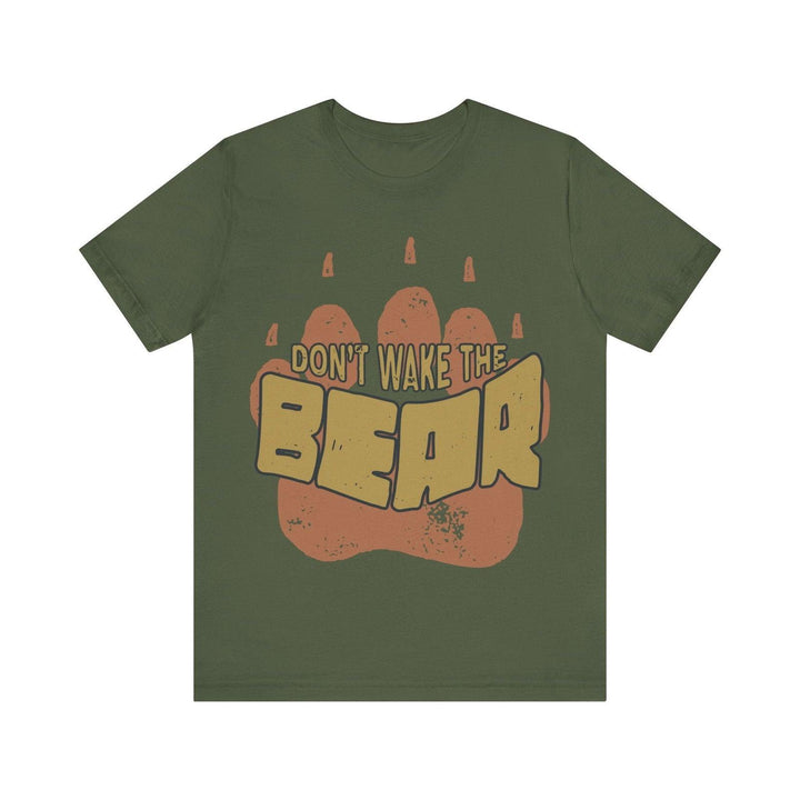 Summer Camp Don’t Wake the Bear T Shirt | Military Green Twill Tees