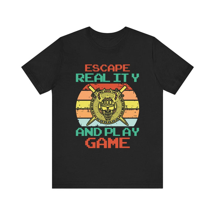 Retro Gaming Escape Reality T Shirt | Black