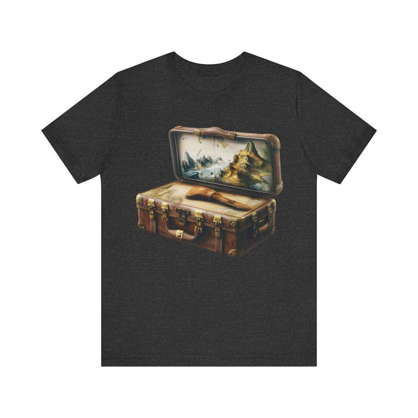 Hiking Explorer's Journey T Shirt | Dark Grey Heather Twill Tees