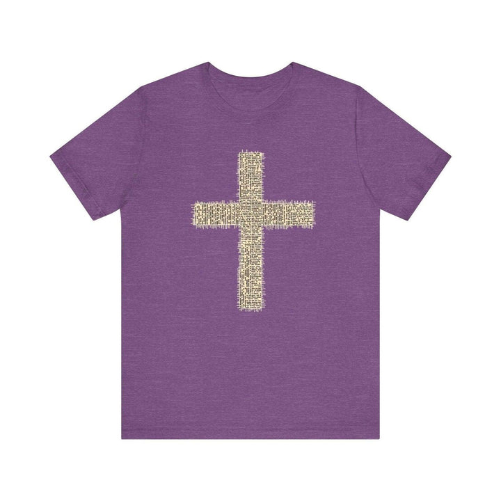 Christian Faith in Words T Shirt | Heather Team Purple Twill Tees