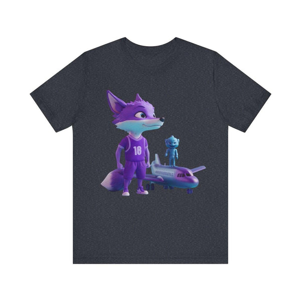 Fortnite Flight Hoops Fox T Shirt | Heather Navy