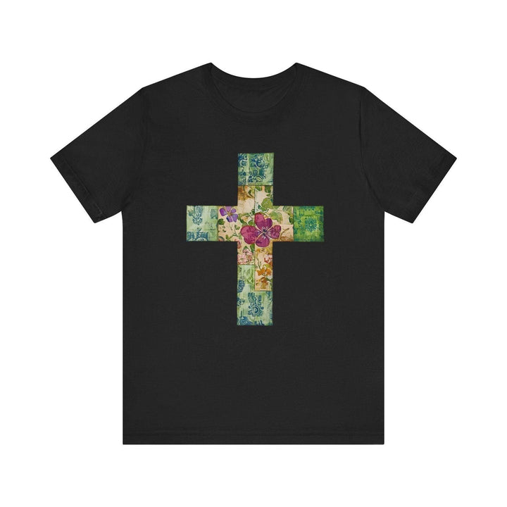 Christian Floral Faith T Shirt | Black