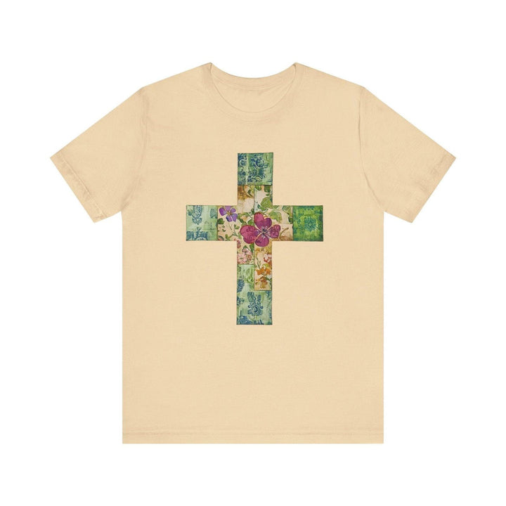 Christian Floral Faith T Shirt | Soft Cream