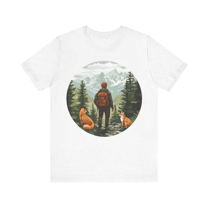 Hiking Fox Trail Explorer T Shirt | White