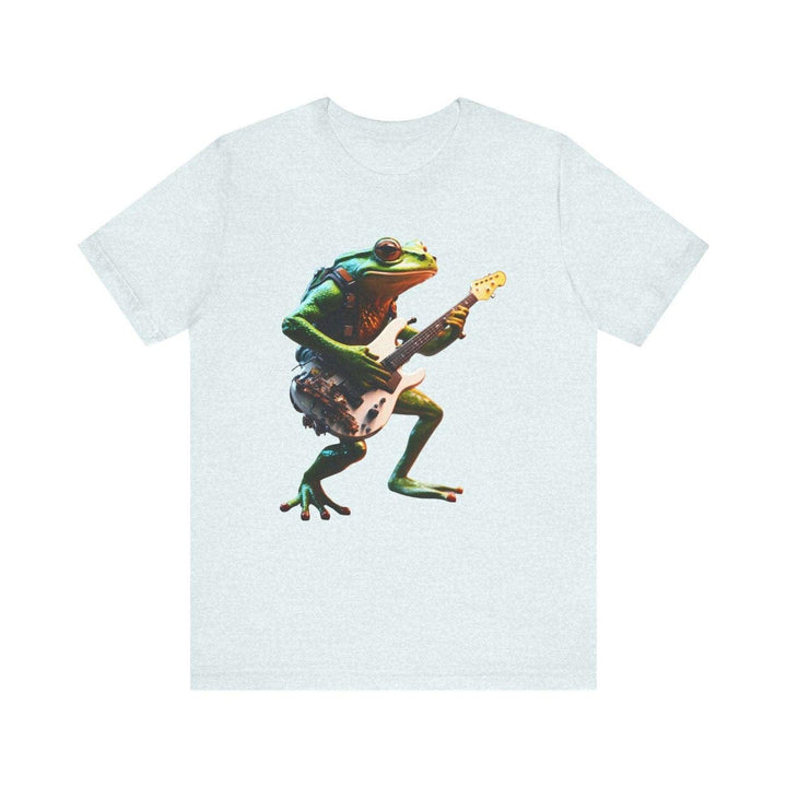 Hip Hop Frogtastic Guitarist T Shirt | Heather Ice Blue