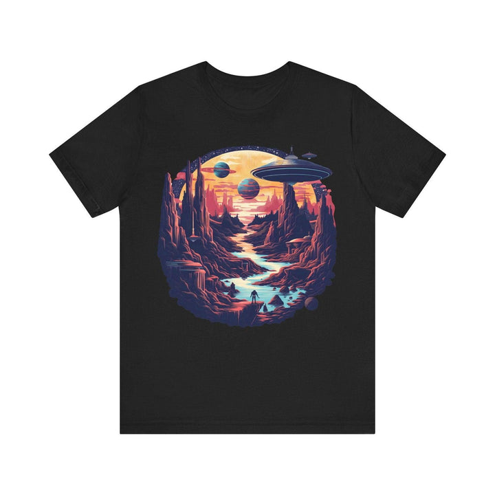 Nasa Futuristic Frontier T Shirt | Black