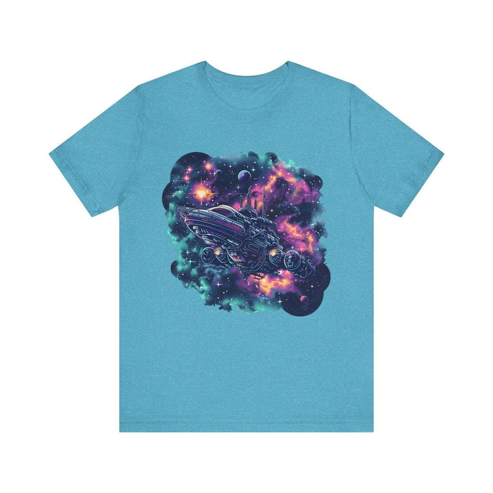 Nasa Galactic Cruiser T Shirt | Heather Aqua