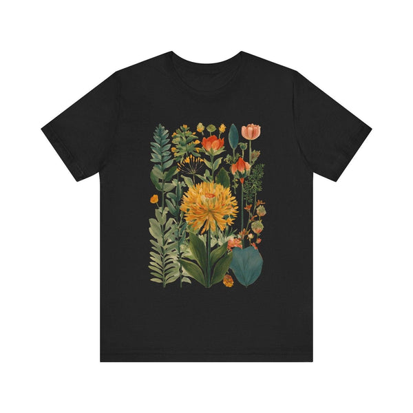 Flower Garden Glory T Shirt | Black