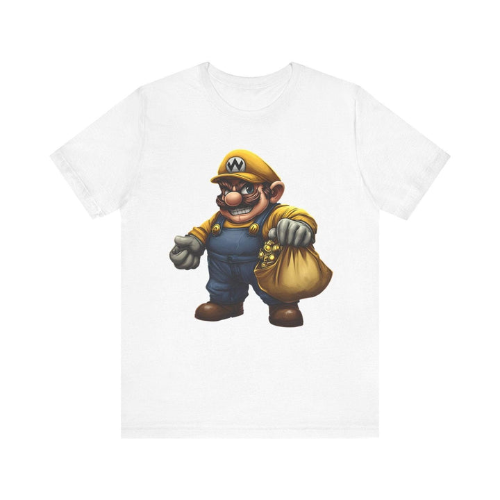 Mario Gold Thief Villain T Shirt | White