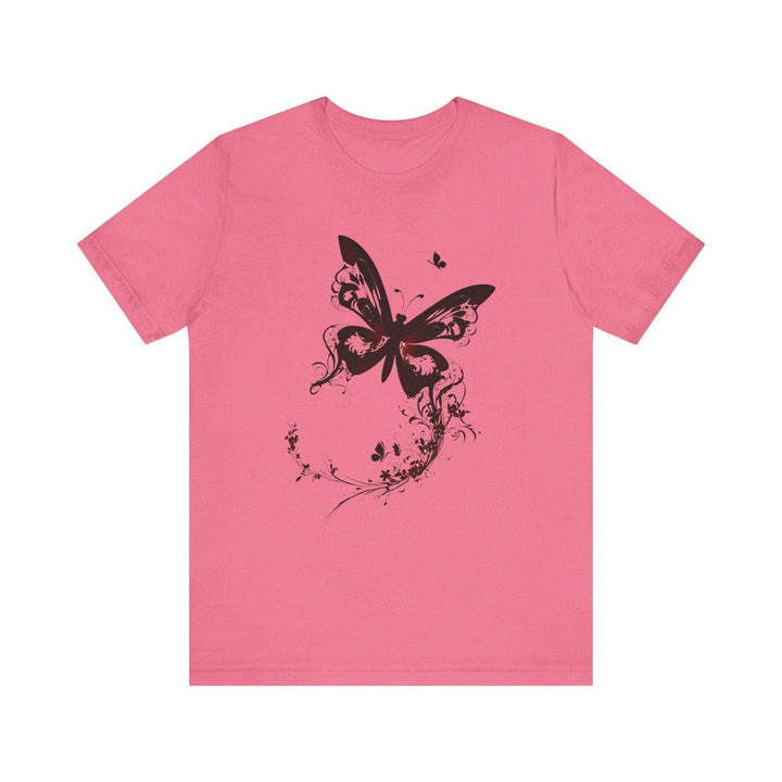 Flower Golden Butterfly Dreams T Shirt | Charity Pink