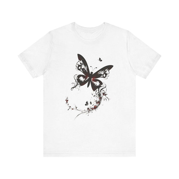 Flower Golden Butterfly Dreams T Shirt | White