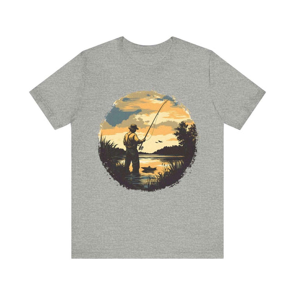 Fishing Golden Hour T Shirt | Athletic Heather