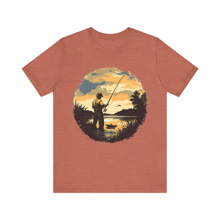 Fishing Golden Hour T Shirt | Heather Clay