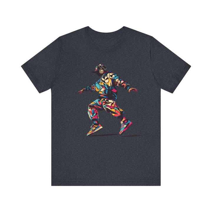 Hip Hop Graffiti Groove T Shirt | Heather Navy