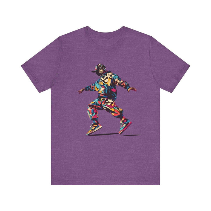 Hip Hop Graffiti Groove T Shirt | Heather Team Purple