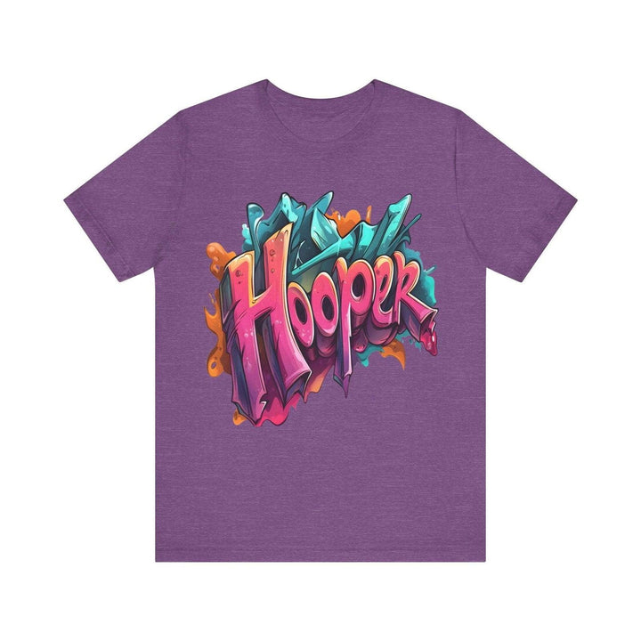 Hip Hop Graffiti Hooper T Shirt | Heather Team Purple